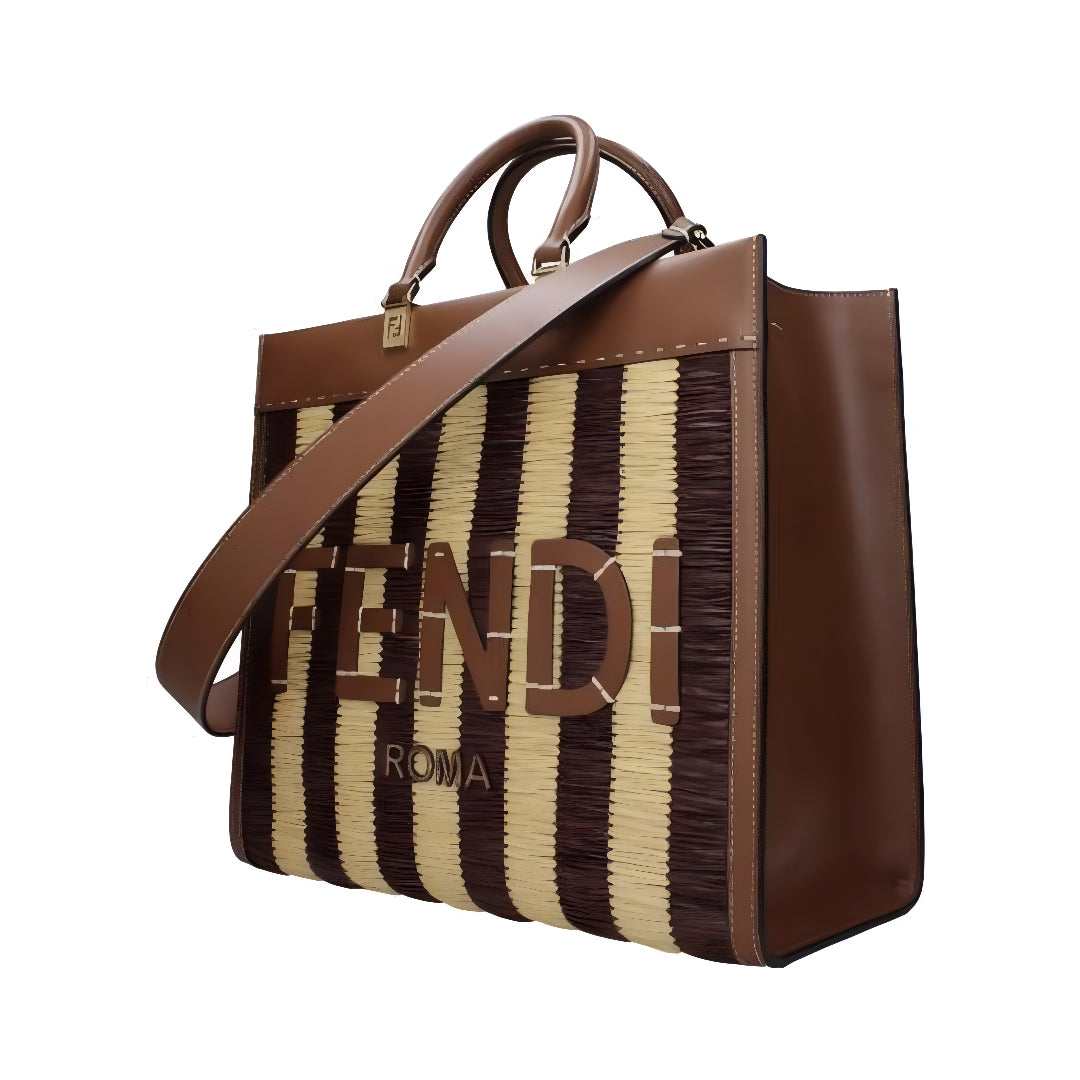 Straw & Leather Tote - ventzia